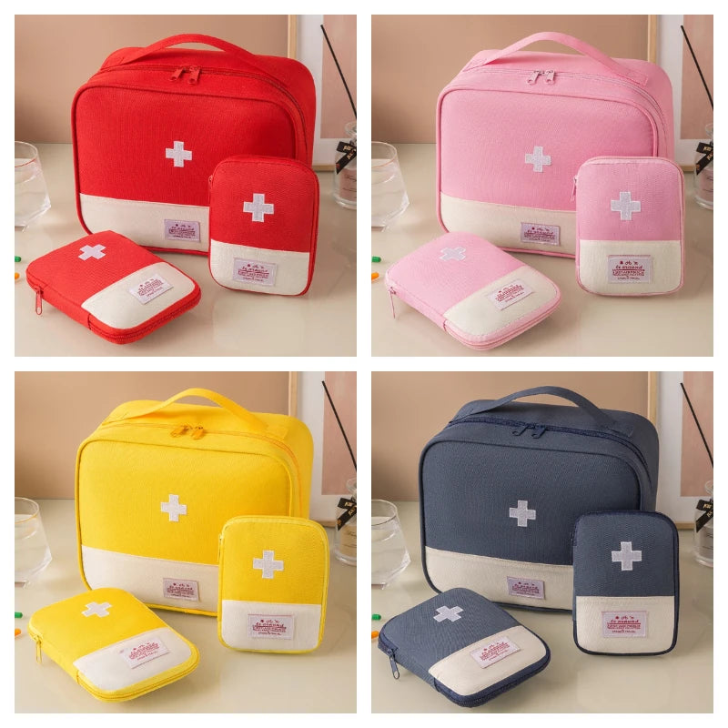 3 Pcs/set Portable Medical Storage Bag Camping Emergency First Aid Kit Organizer Home Outdoor Travel Bag - One Stop Solutions
