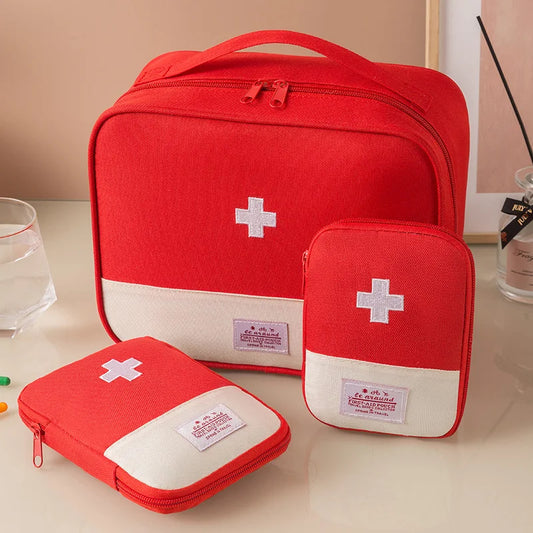 3 Pcs/set Portable Medical Storage Bag Camping Emergency First Aid Kit Organizer Home Outdoor Travel Bag - One Stop Solutions